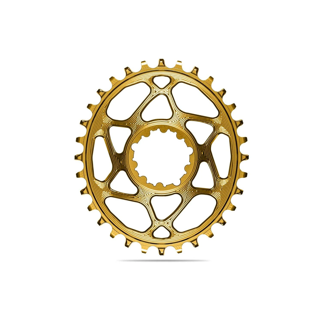 AbsoluteBlack Sram DM Oval 32T 3mm OS Chainring Gold