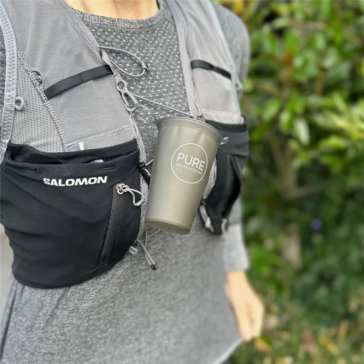 Pure Sports Collapsible Soft Cup 225ml Charcoal