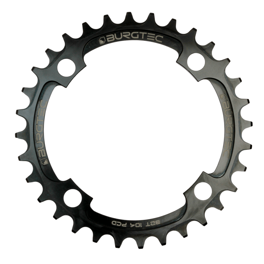 Burgtec Thick-Thin 104mm BCD 36T Chainring Black
