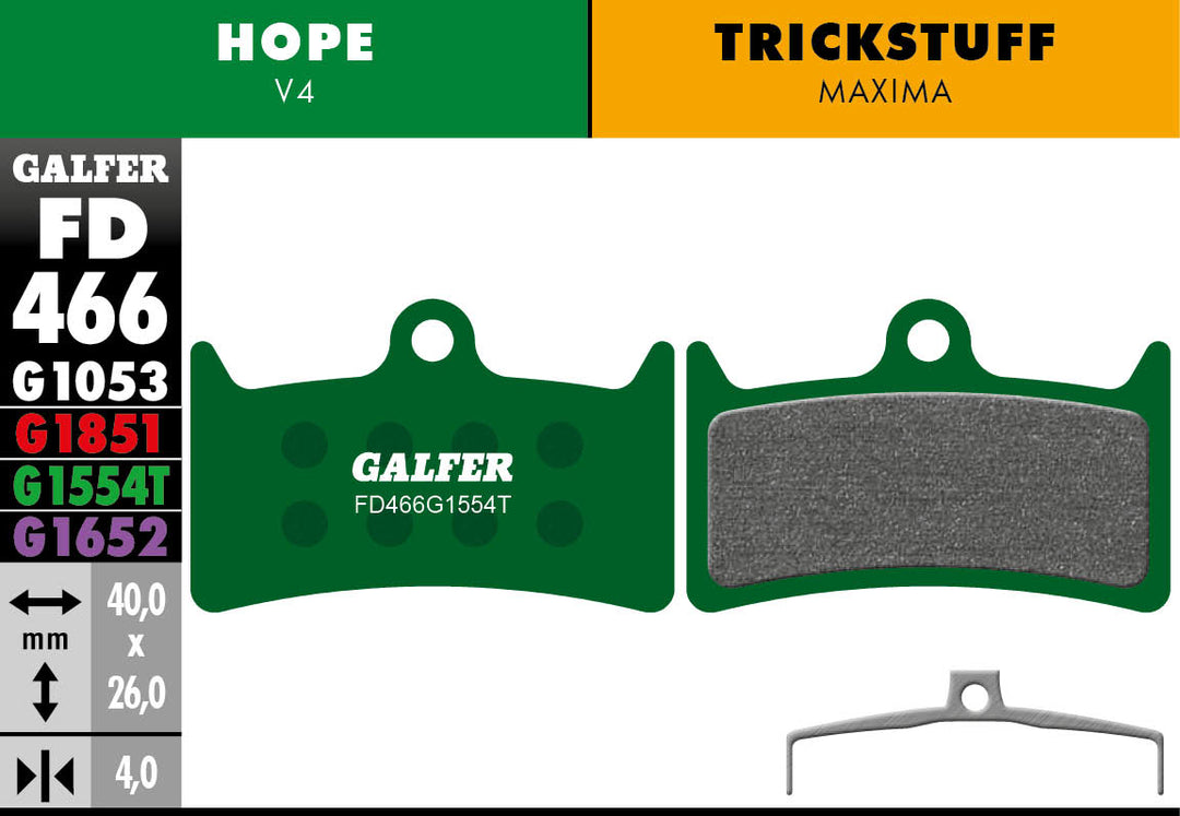 Galfer Hope V4/TrickStuff (G1554T Pro) Brake Pads
