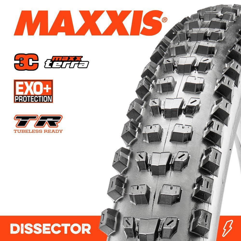 Maxxis Dissector Tyre 27.5 x 2.4 WT 3C Grip DD TR E-25