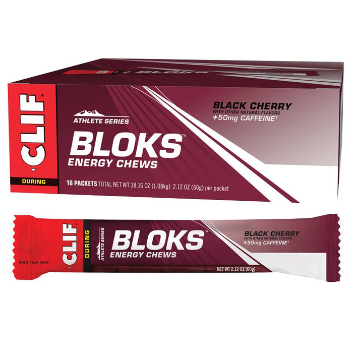 Clif Bloks Black Cherry 60g + 50mg Caffeine