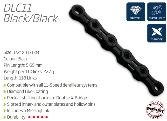 KMC DLC11SL 11Spd X-Superlight Chain