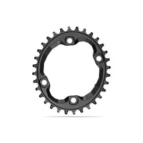 Absolute Black Oval PREMIUM Shimano XT M8000/MT700 Asymmetrical NW Chainring for HG+ 12spd