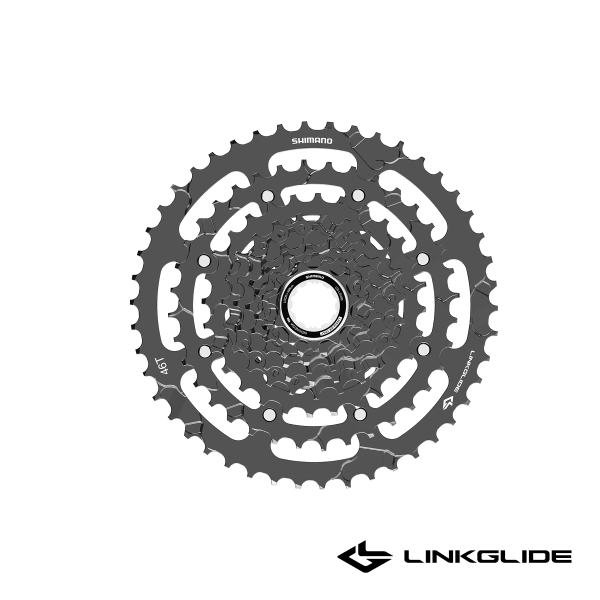 Shimano CS-LG400 CUES 9Spd 11-46 Cassette (LinkGlide)