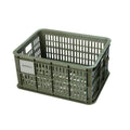 Basil Bicycle Crate 17.5L M Moss Green Recycled Basket