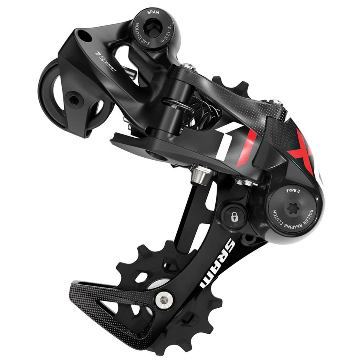 SRAM X01 DH X-Horizon 7 Speed Medium Cage Rear Derailleur Black