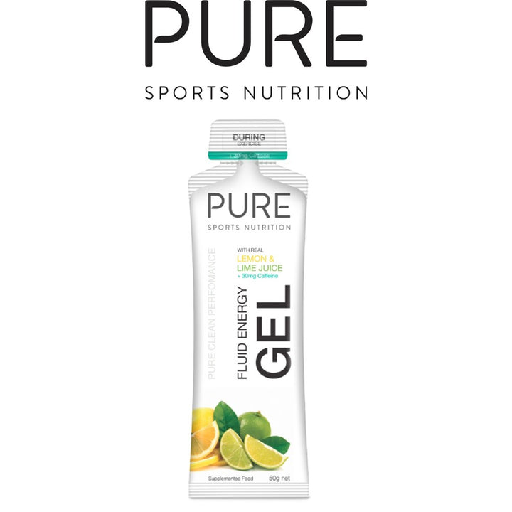 Pure Fluid Energy Gel Lemon & Lime W/30mg Caffeine 50g