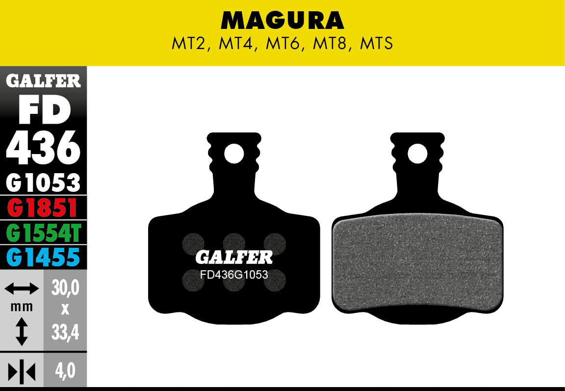 Galfer FD436 Magura MT2-4-6-8 G1053 Standard Brake Pad