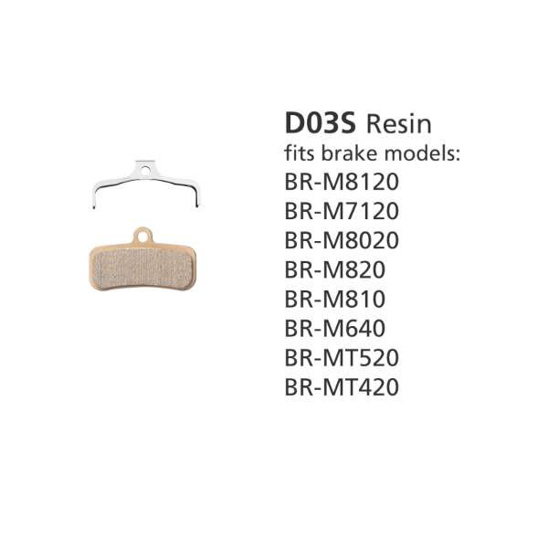 Shimano BR-M8020 D03S-RX Resin Pad (Also BR-M820/BR-M640 BR-M810/BR-MT520)