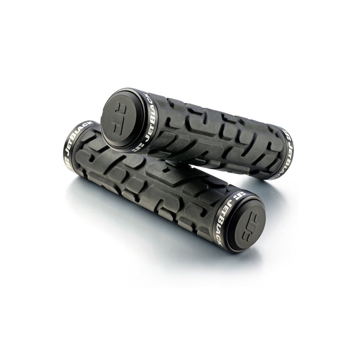 JetBlack Rivet Lock-On Grips Black W/Black Rings