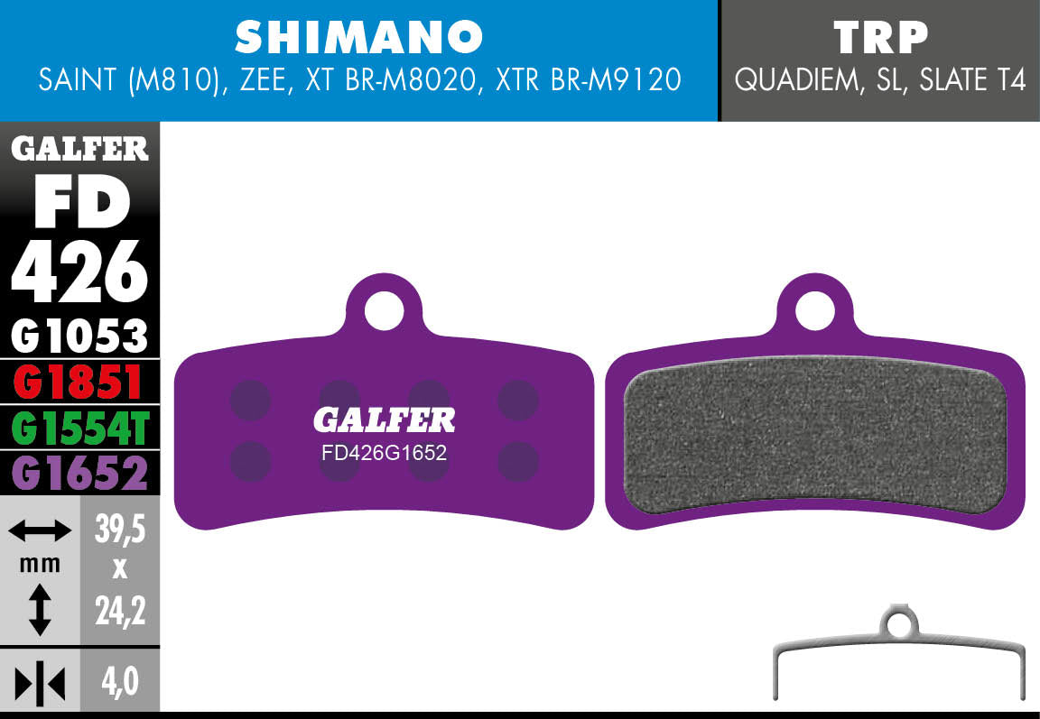 Galfer FD426 Shimano Saint/Zee G1652 E-Bike Brake Pad