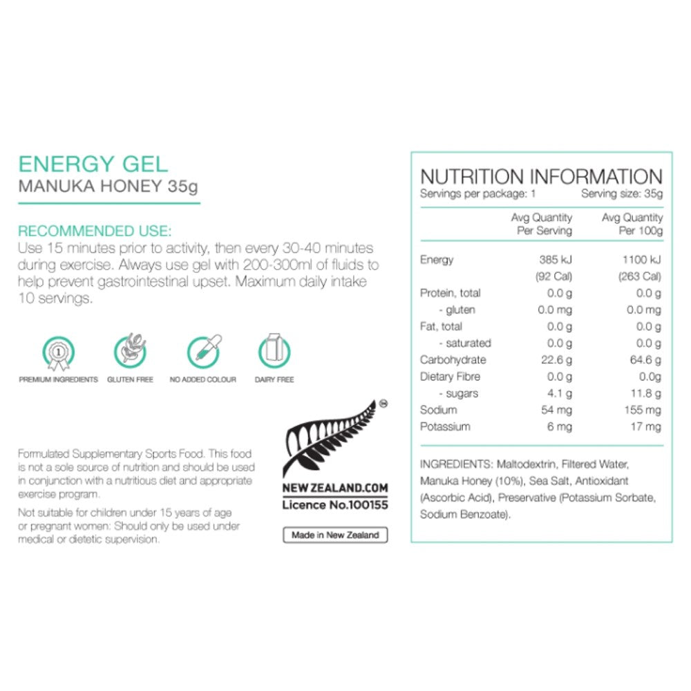 Pure Energy Gel Manuka Honey 35g