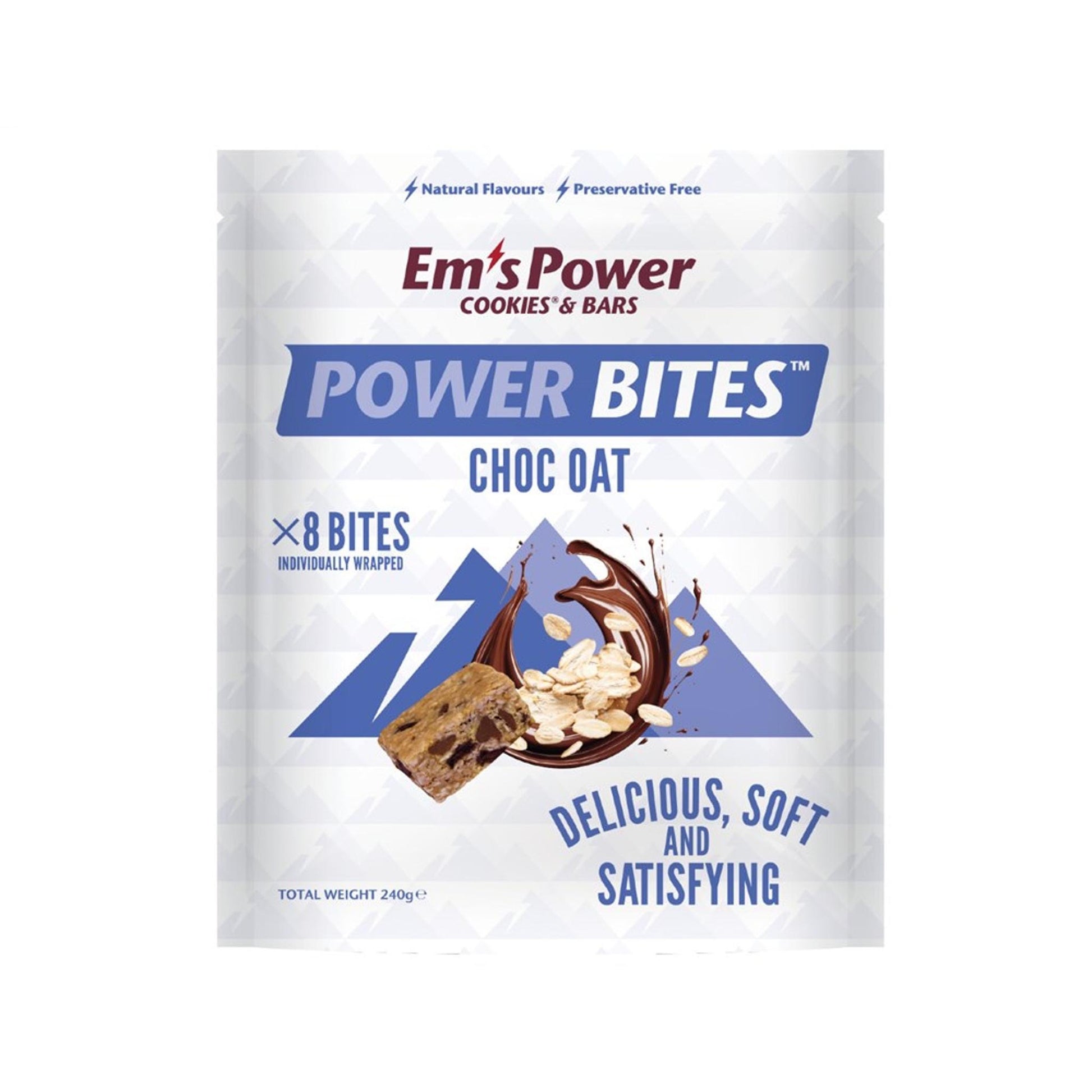 Em's Power Bites Oat Chocolate Cookies 8 Pack 240g