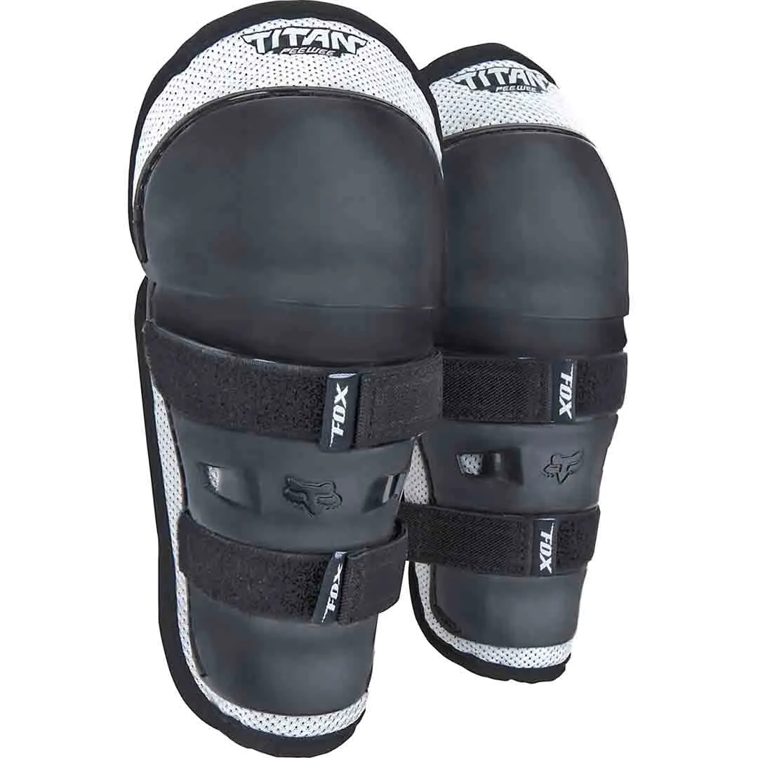 Fox PeeWee Titan Knee/Shin Guard Black/Silver OS