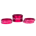 Burgtec Stem Spacer Kit 5mm x 2 - 10mm - 20mm Toxic Barbie Pink