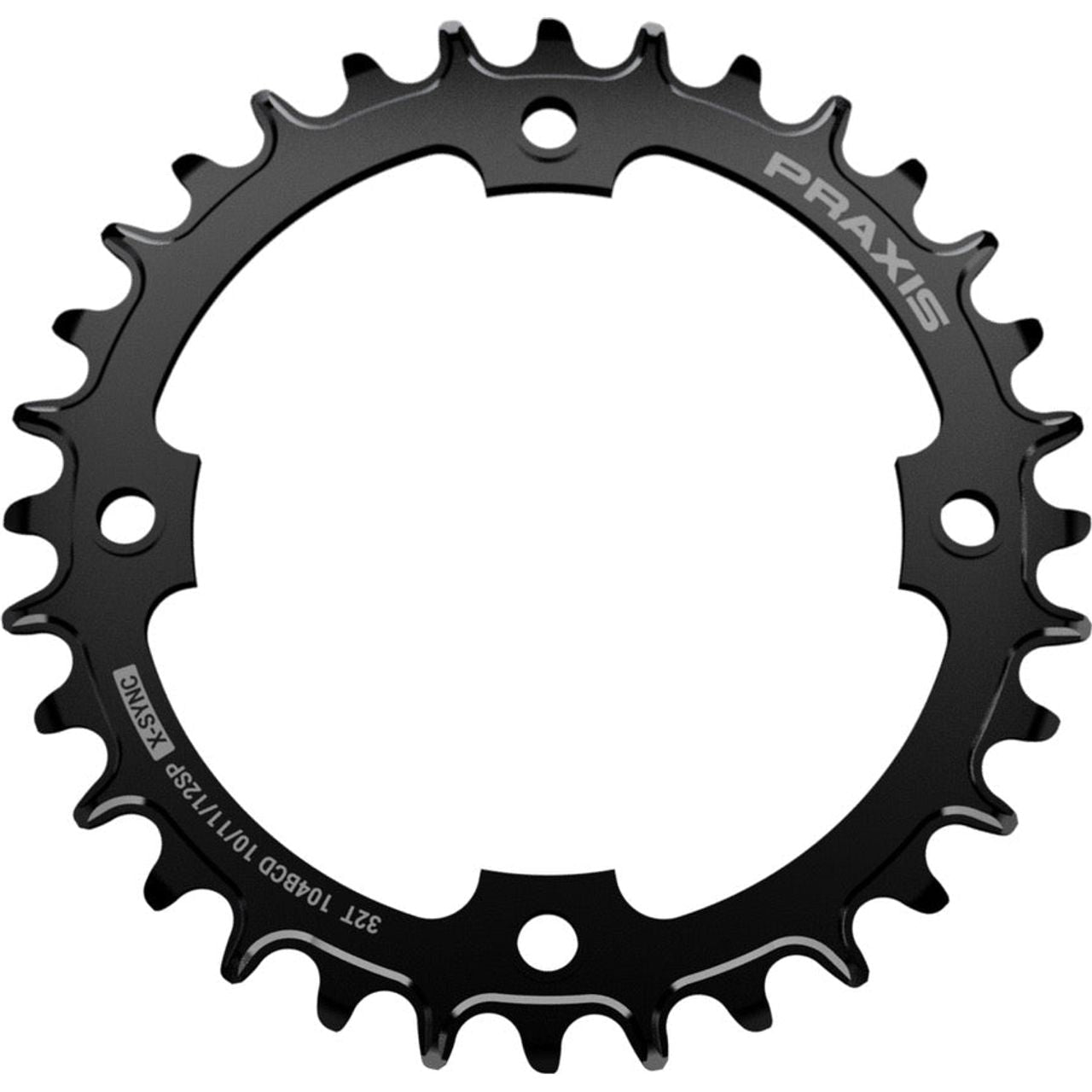 Praxis Ebike 36T 104BCD NW Steel Chainring Black