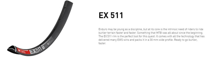 DT-Swiss EX511 27.5 x 30mm 28H Rim