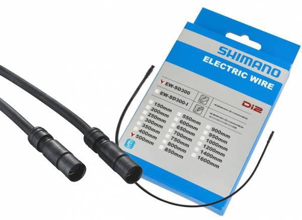 Câble Alimentation Shimano E-Tube Di2 EW-SD50 - Longueur 1400 Mm, Noir - Pour Groupset Électronique