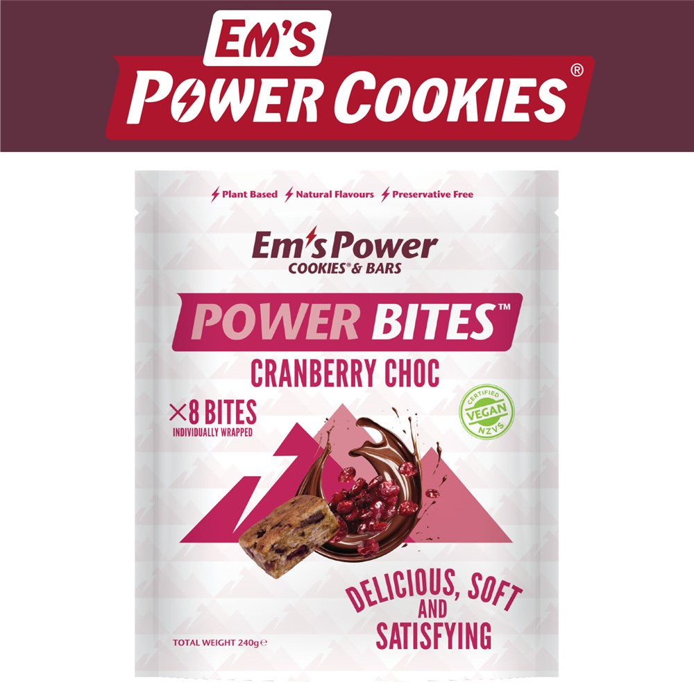 Em's Power Bites Cranberry Chocolate 8Pk 240gr
