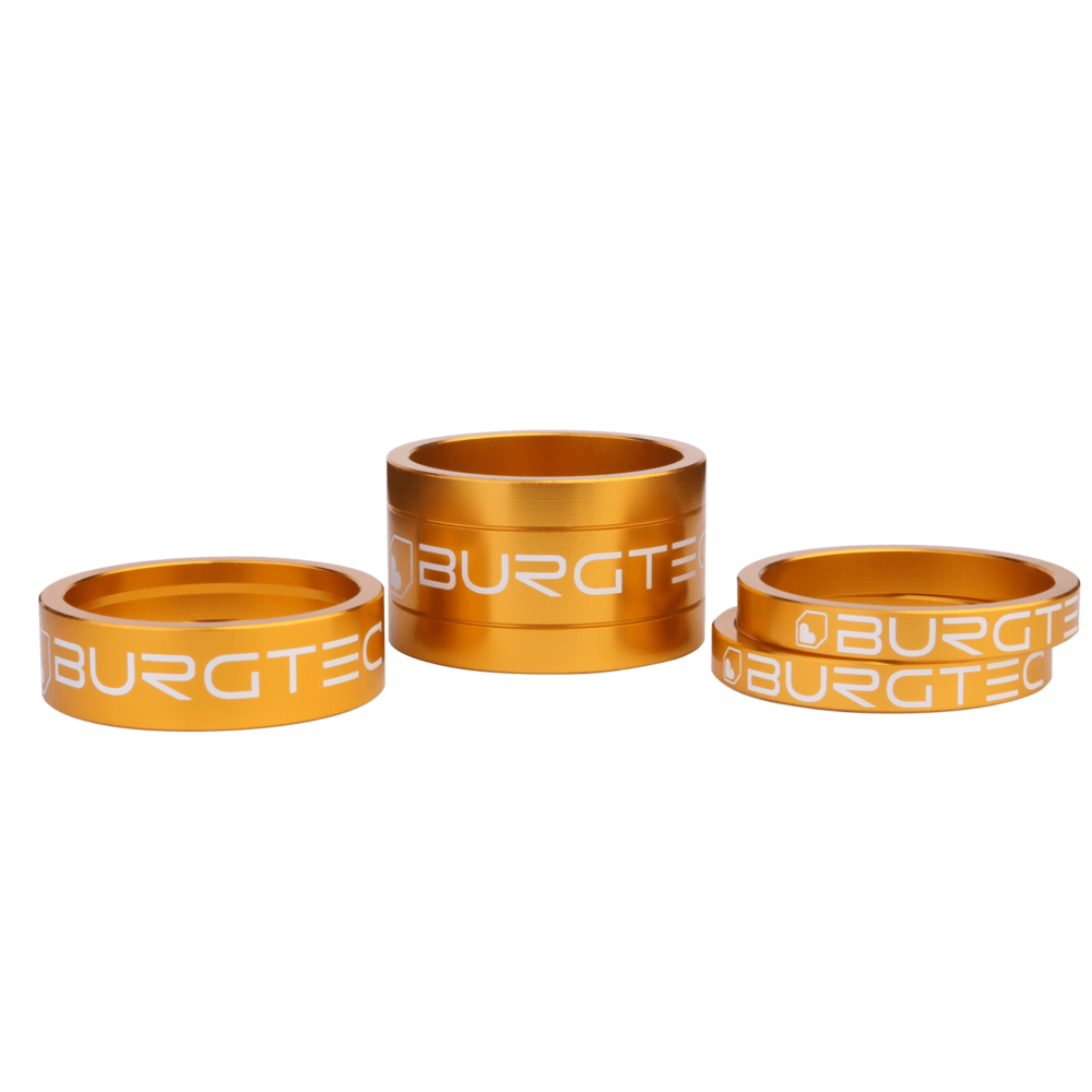 Burgtec Stem Spacer Kit 5mm x 2 - 10mm - 20mm Bullion Gold