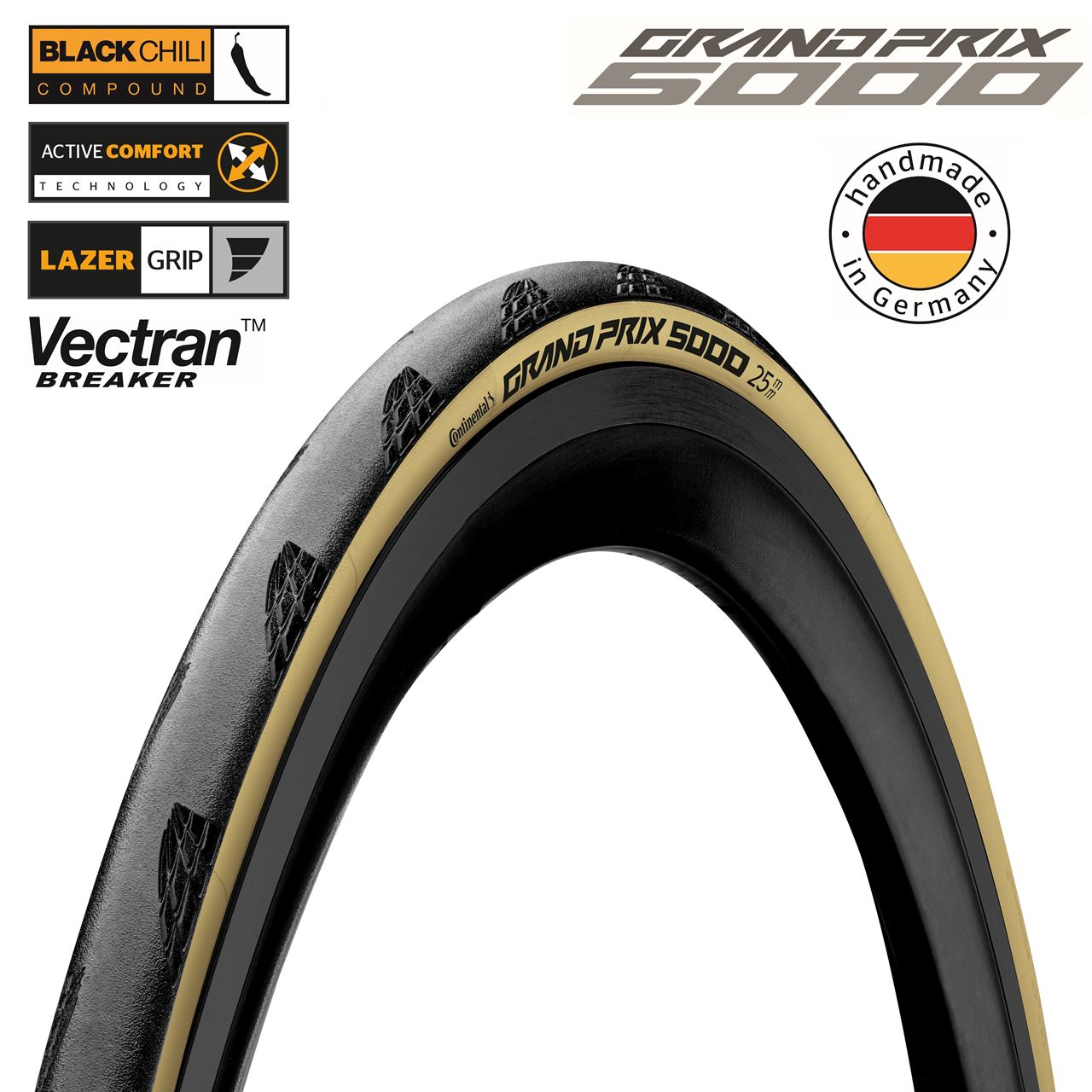 Continental Grand Prix 5000 700 x 28c Cream FLD