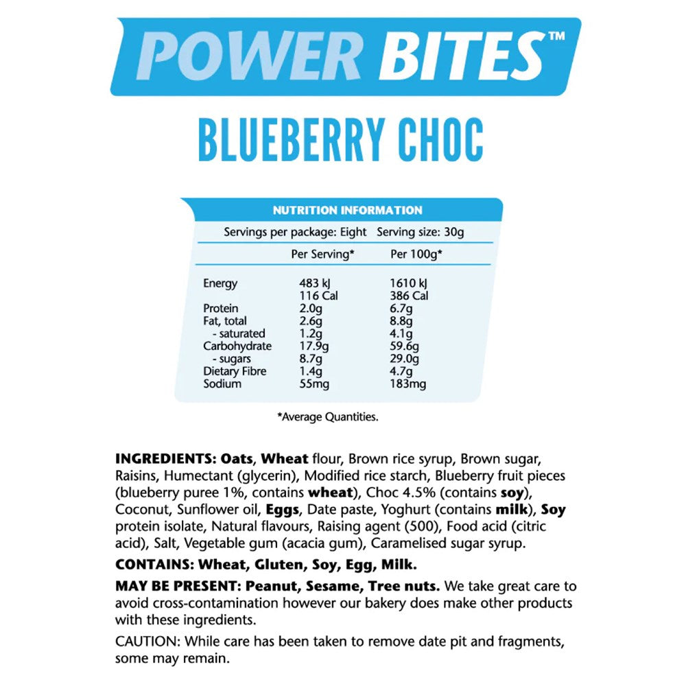 Em's Power Bites Blueberry  8Pk 240gr