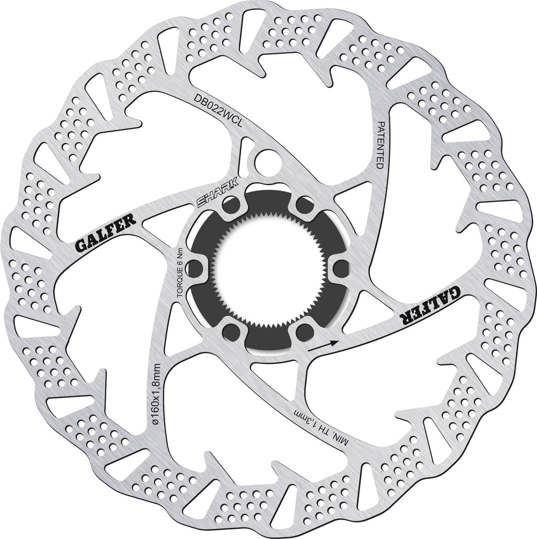 Galfer Shark Fixed Disc Rotor Centre-Lock 2.0mm x 180mm