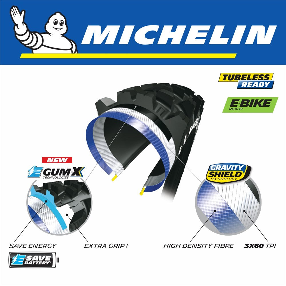 Michelin E-Wild Comprtition Line Front 29" x 2.6 Gum-X Tyre