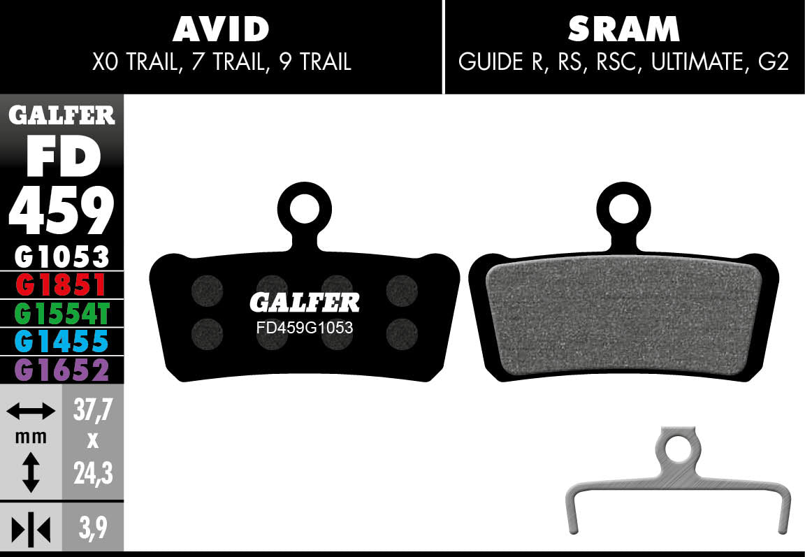 Galfer FD459 Sram Guide/Avid XO Trail G1851 Advanced Brake Pad