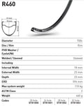DT Swiss R460 700c 28H Rim Black