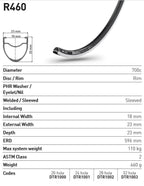 DT Swiss R460 700c 28H Rim Black