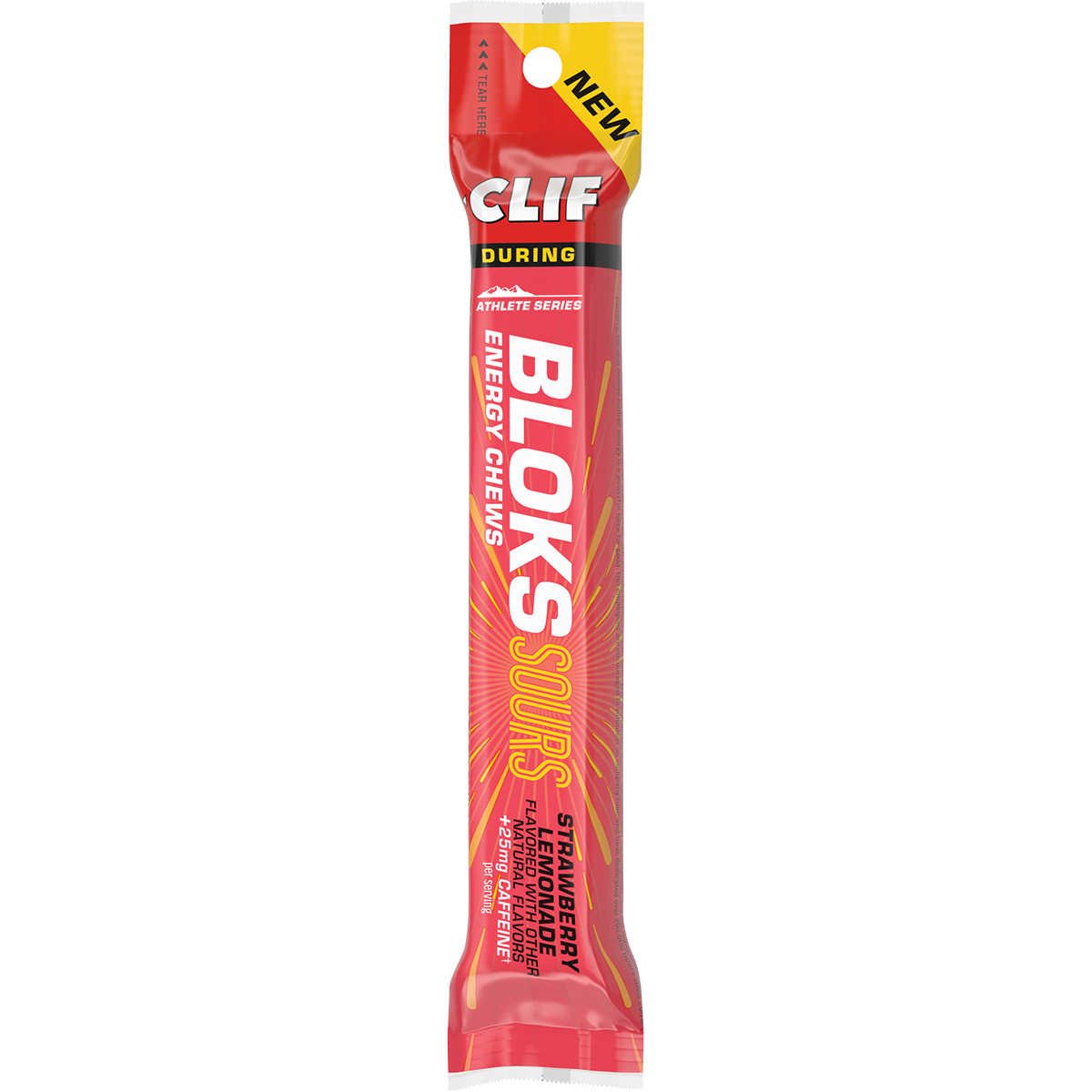 Clif Shot Bloks Sour Strawberry Lemonade + 25g Caffeine 60g Single