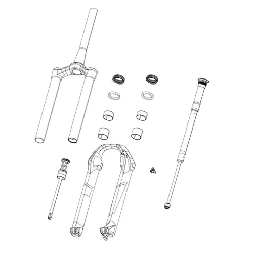 RockShox Judy Silver/30Silver Solo air Spring Assembly 80-120mm 27.5"/29"