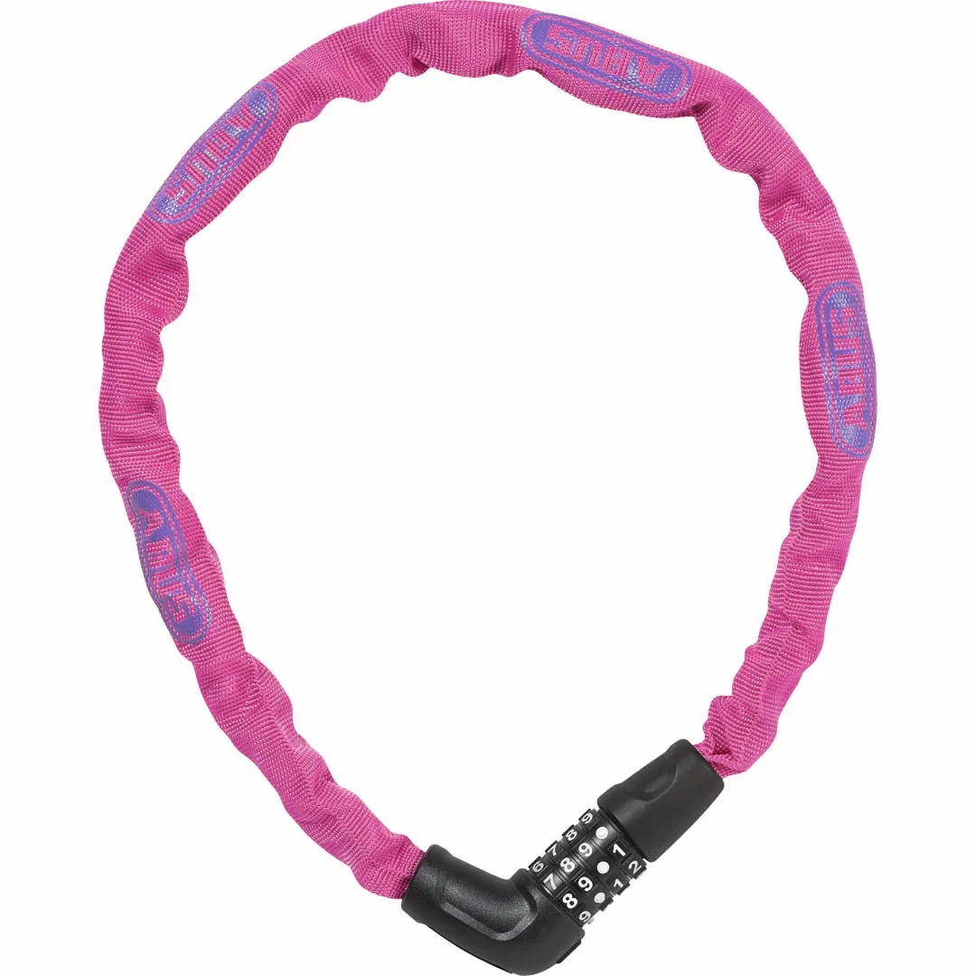 Abus Steel 'O' Chain 5805C 75cm Combo Lock Pink