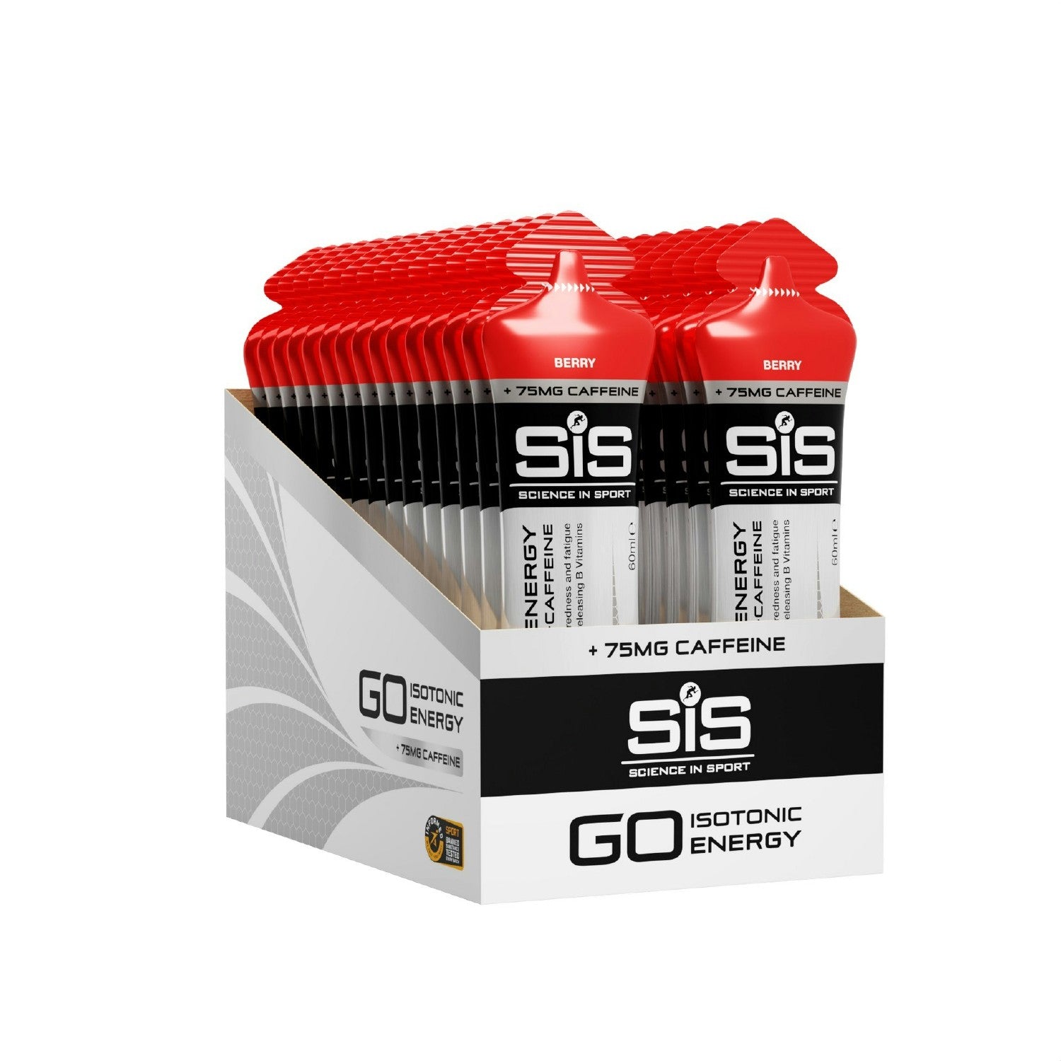 SIS Go Plus Caffeine Gels 60ml Berry Single