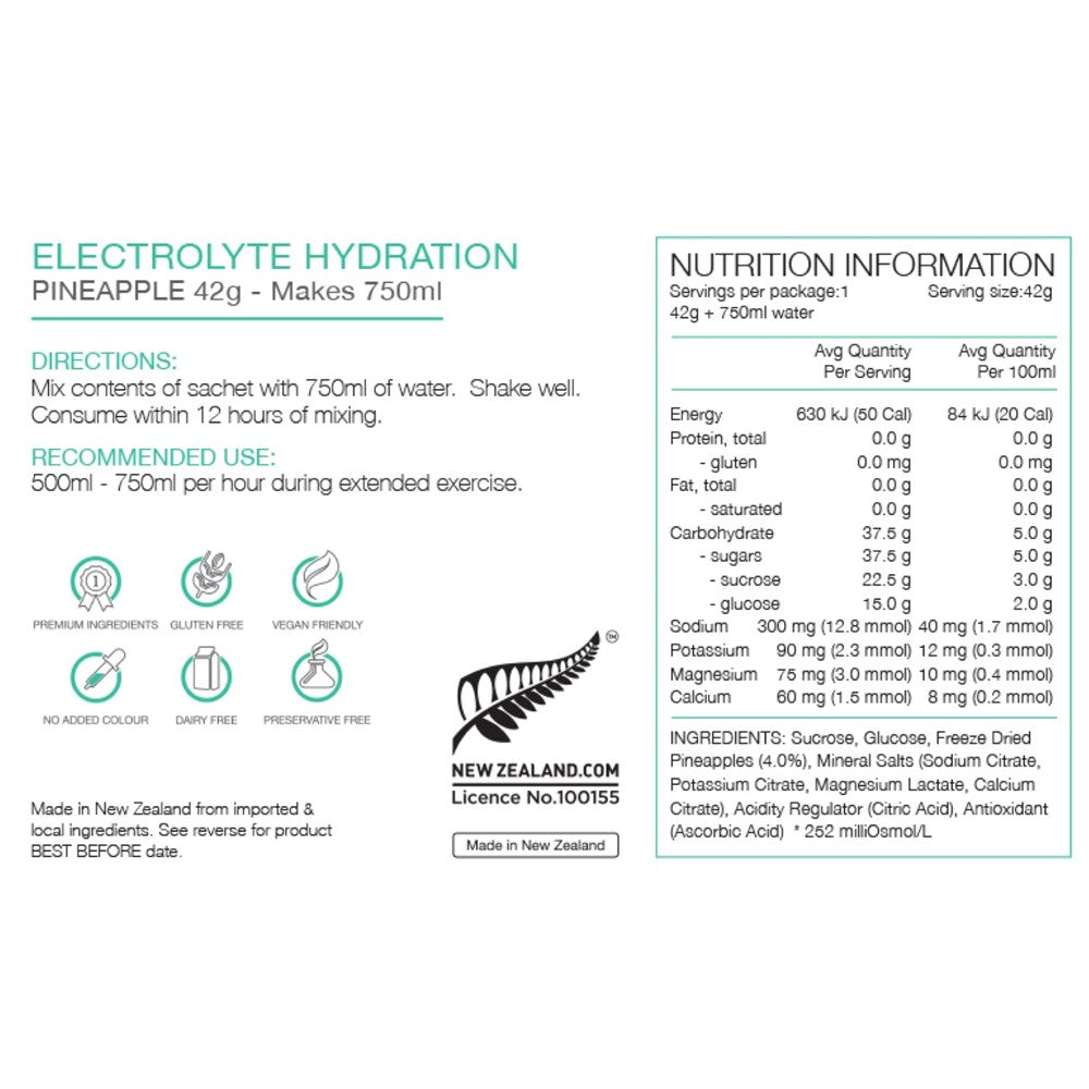 Pure Electrolyte Hydration Pineapple 42g