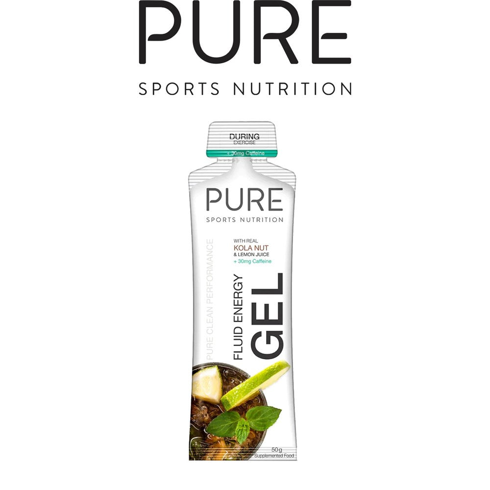 Pure Fluid Energy Gel Kola Nut & Lemon Juice W/30mg Caffeine 50g