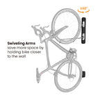 Bike Rakz Ezi Fold Medium 2.1"-2.8" Wall Mount