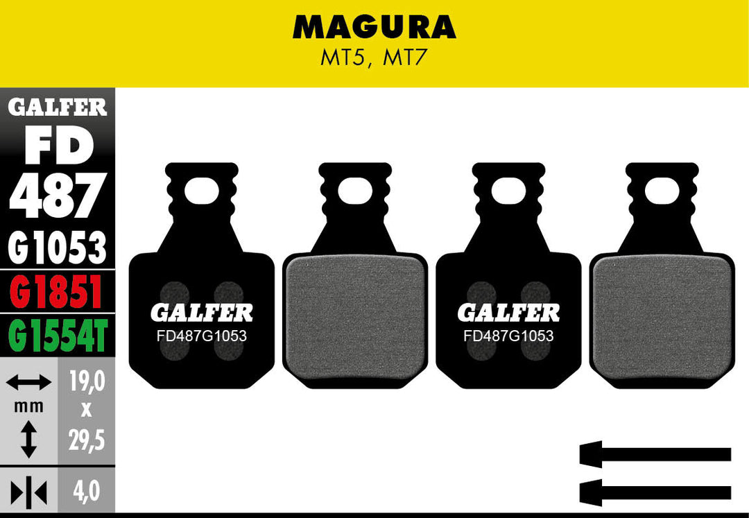 Galfer FD487 Magura MT5-MT7 G1053 Standard Brake Pads