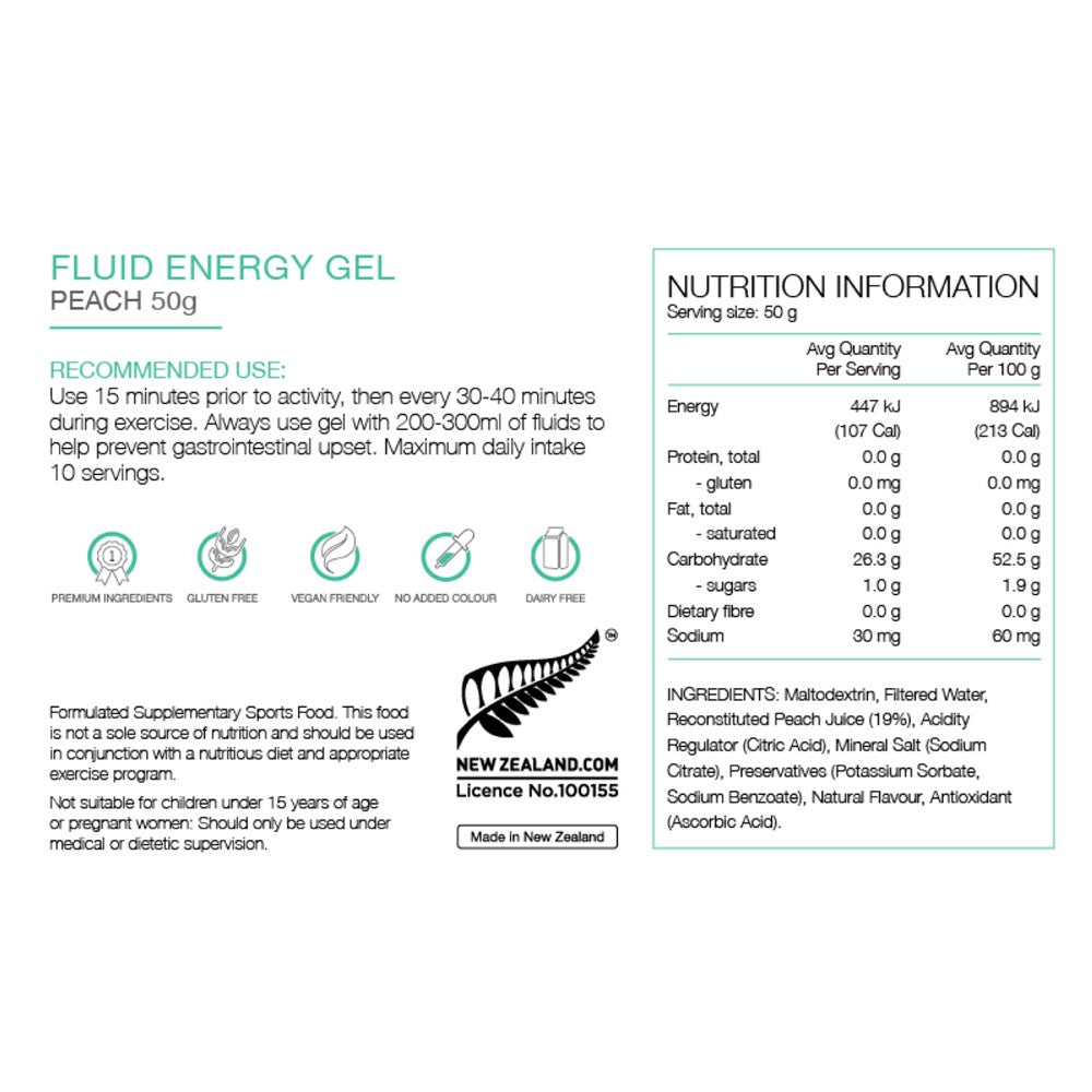 Pure Energy Gel Peach 50g