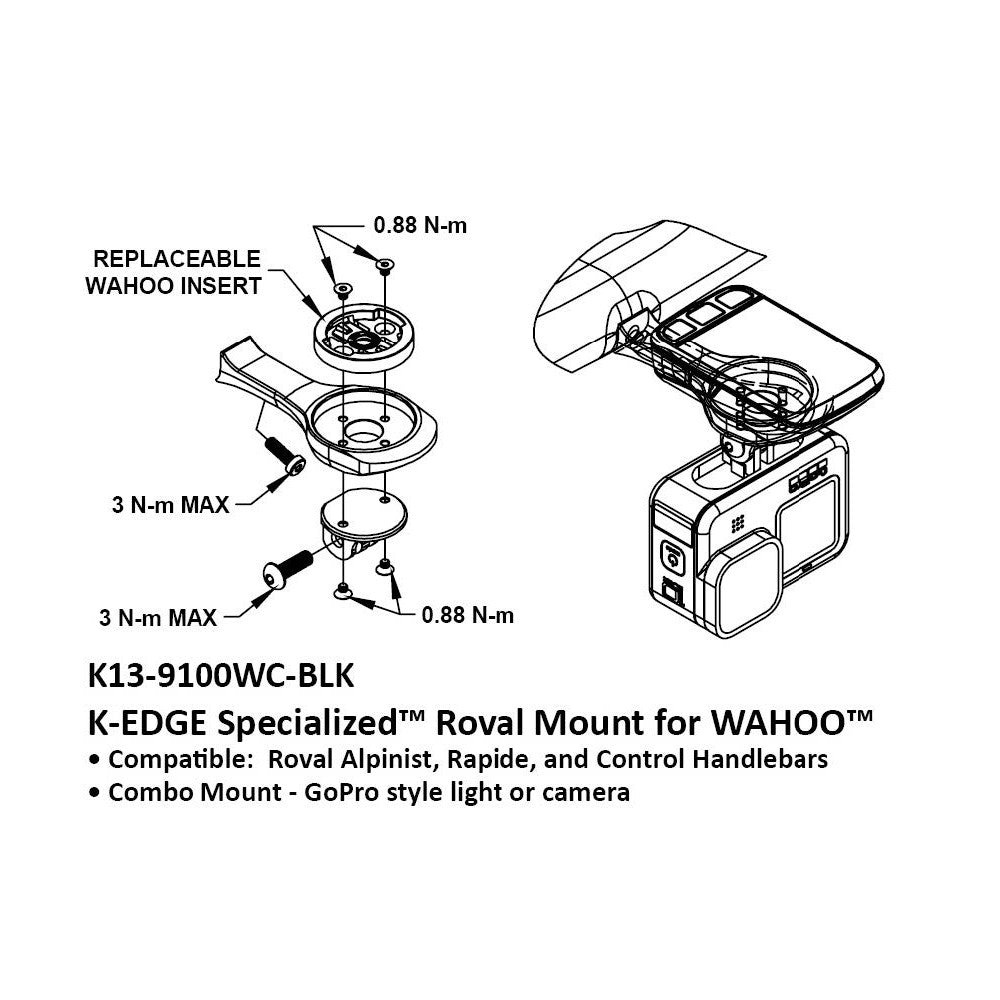K-Edge Roval Mount For Wahoo Combo