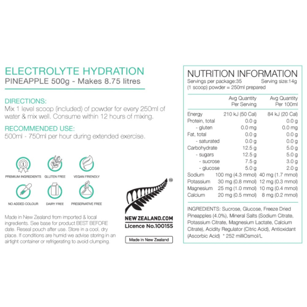 Pure Electrolyte Hydration Pineapple 500g