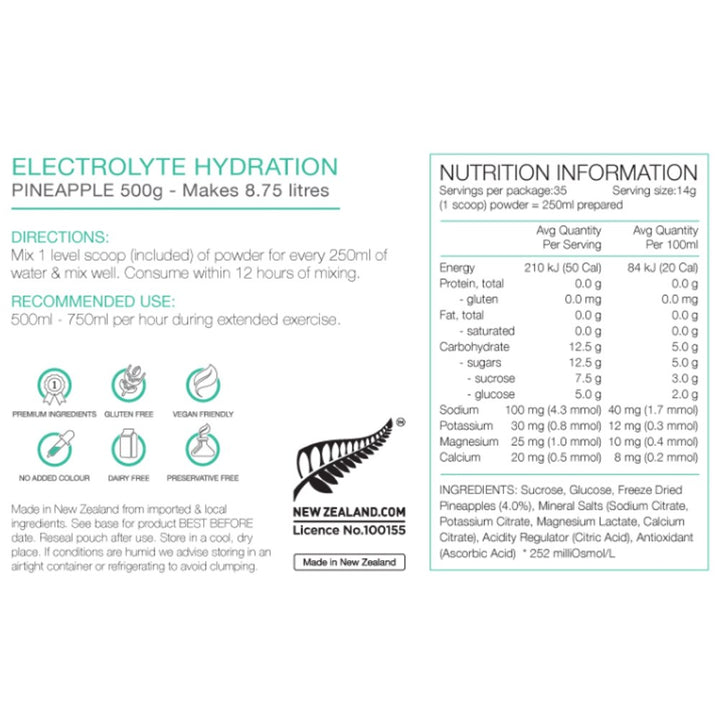 Pure Electrolyte Hydration Pineapple 500g