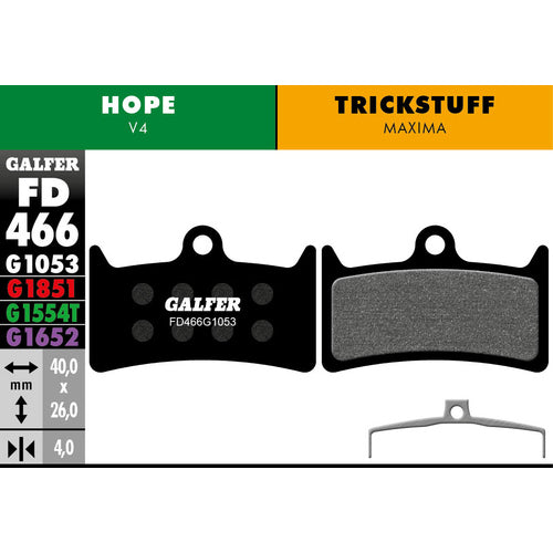 Galfer FD466 Hope V4/TrickStuff G1053 Standard Brake Pad