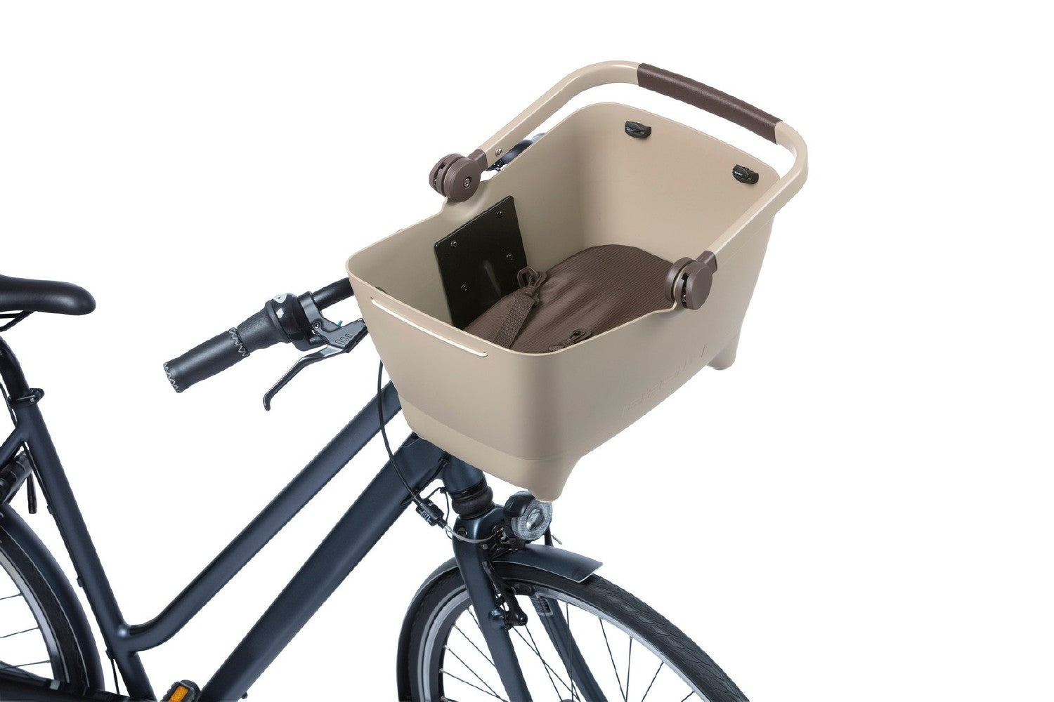 Basil Buddy Dog Bicycle Basket KF 32L Biscotti Brown
