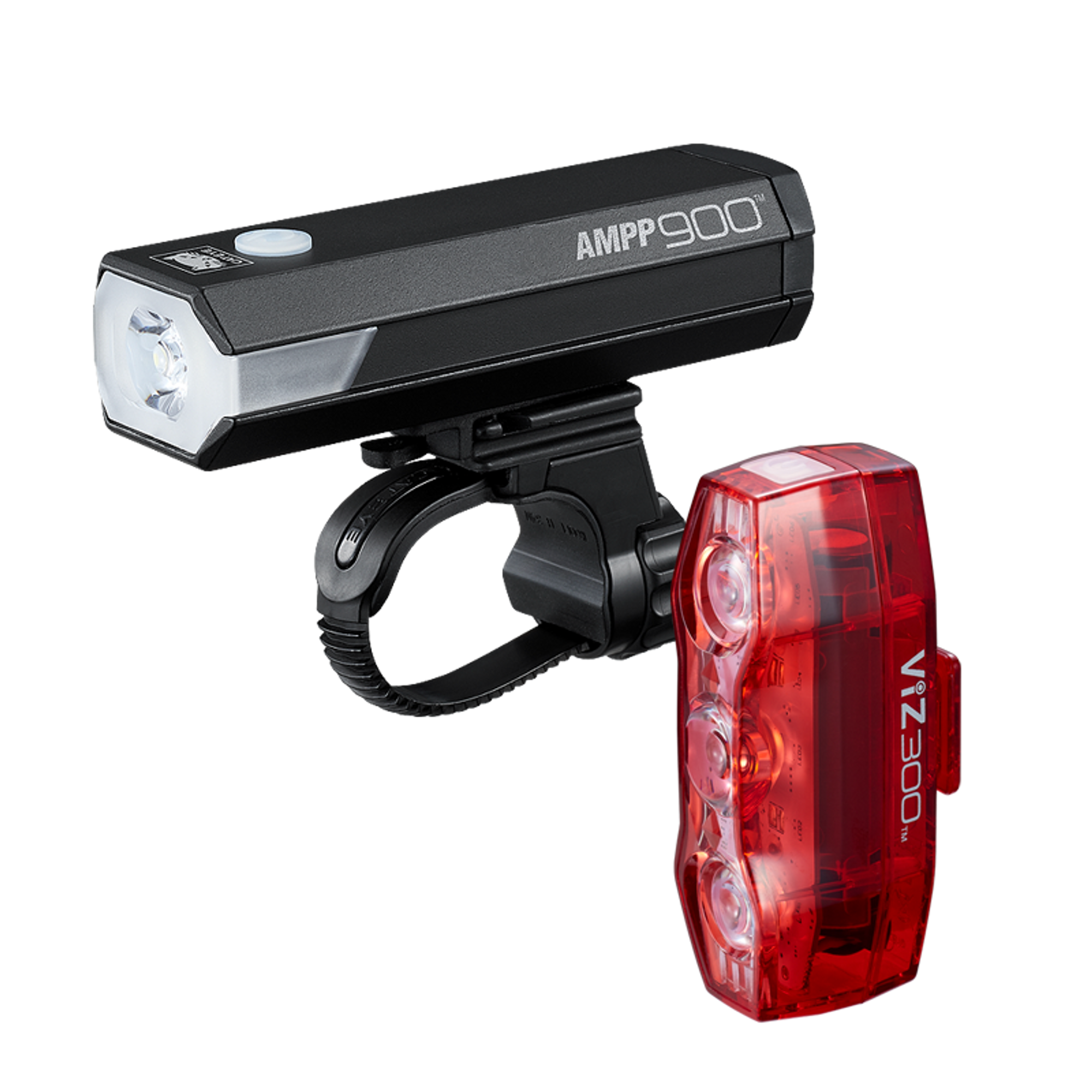 Cateye Ampp 900 + Viz300 USB-C Light Set