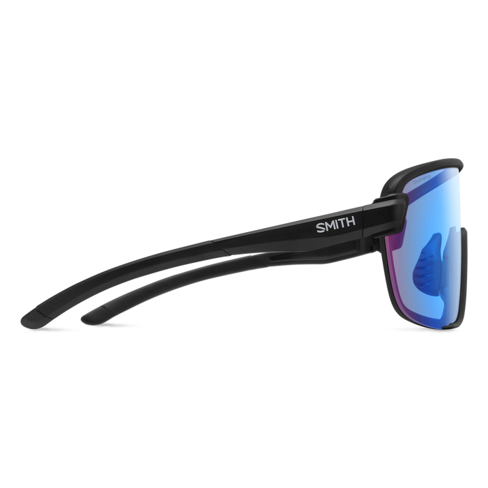 Smith Bobcat Sunglasses Matte Black / ChromaPop Low Light Rose Blue Mirror