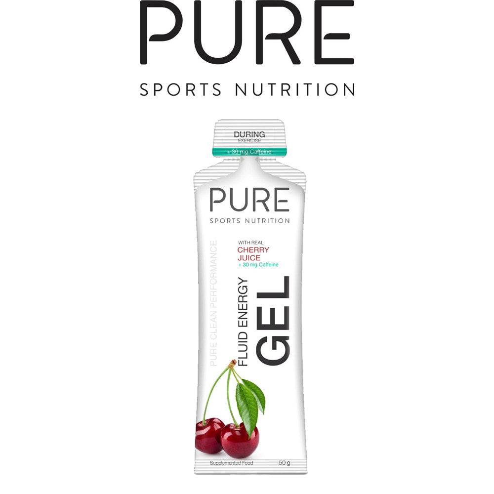 Pure Fluid Energy Gel Cherry W/30mg Caffeine 50gr
