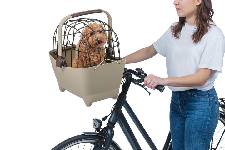 Basil Buddy Dog Bicycle Basket KF 32L Biscotti Brown